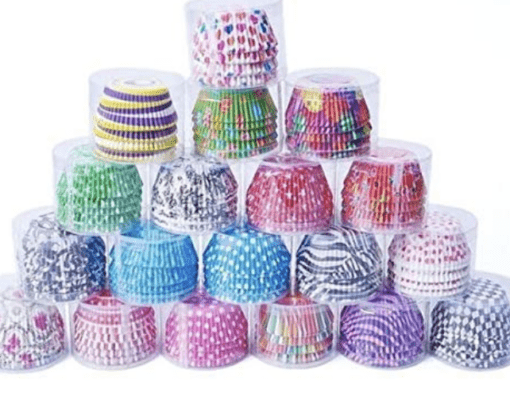 Paper Muffin Cupcake Cases Liners - 100 pieces, Multicolour - Image 2
